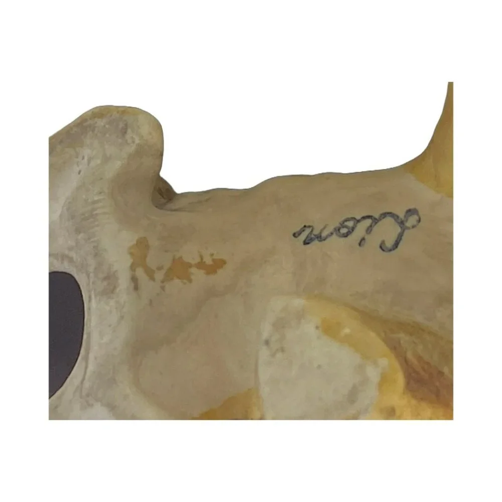 Vintage Mid-Century Lion Porcelain Figurine Realistic Matte Glaze Hand Painted ? - Picture 11 of 12